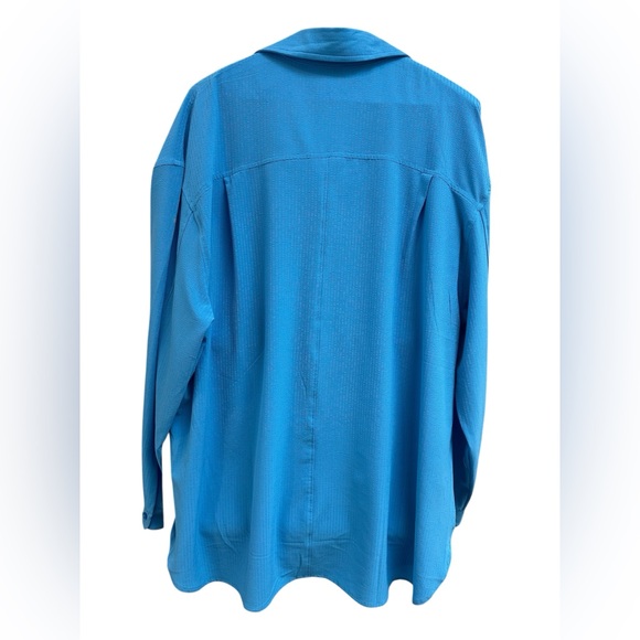 Alo Yoga Dreamscape Shirt Women's Small Azure Blue Long Sleeve Button Up L - Picture 2 of 5